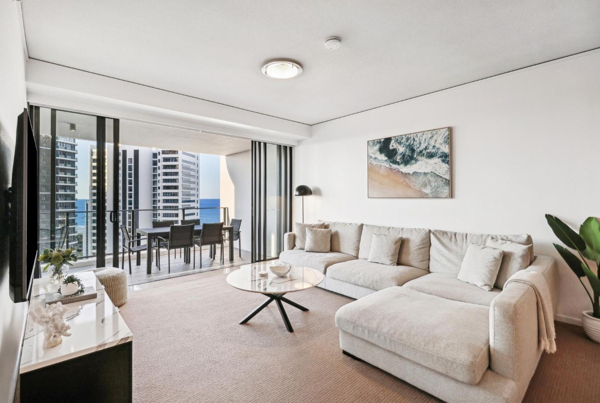 Ocean View 3-Bed With Gym, Pool, Sauna & Parking Gold Coast Kültér fotó